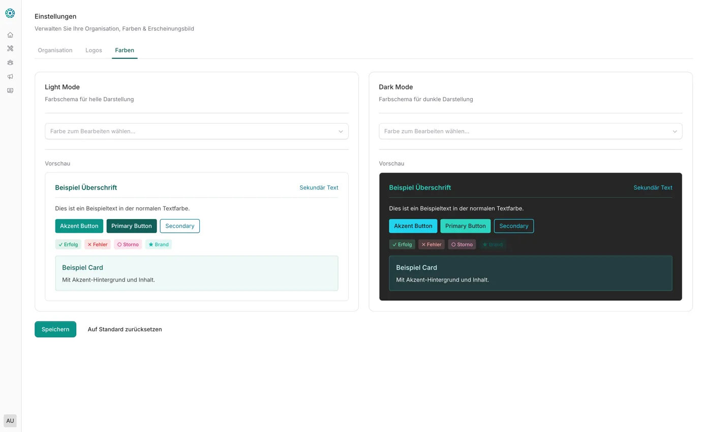Einstellungen – Farben