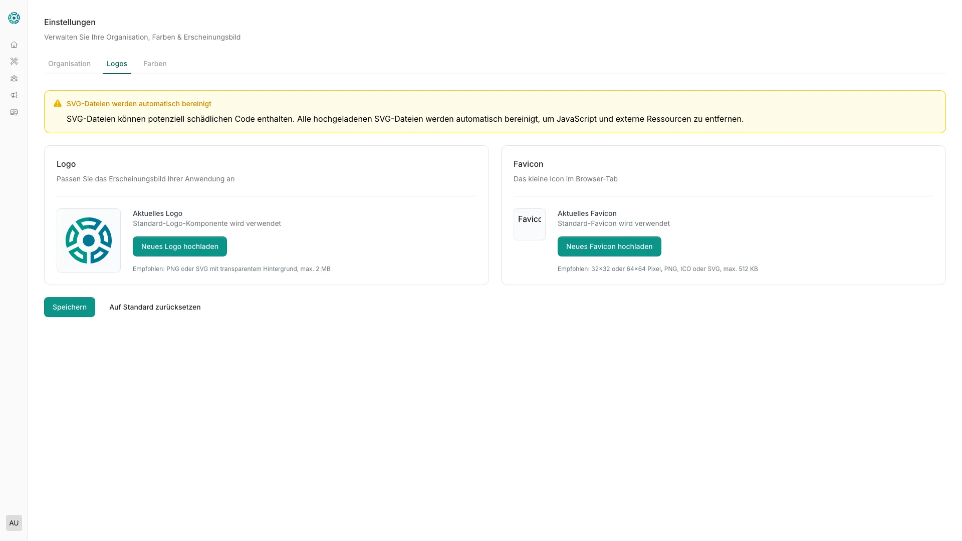 Einstellungen – Logos