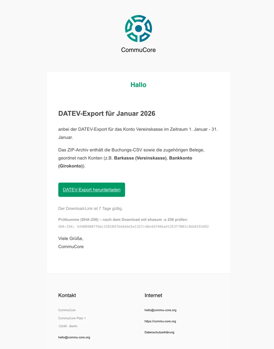E-Mail mit DATEV-Download-Link