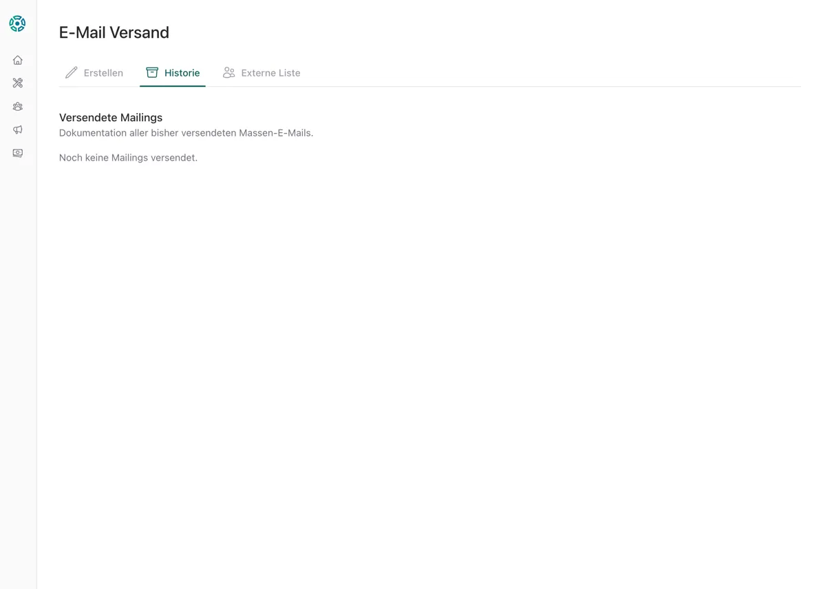 Historie für versendete Runmails