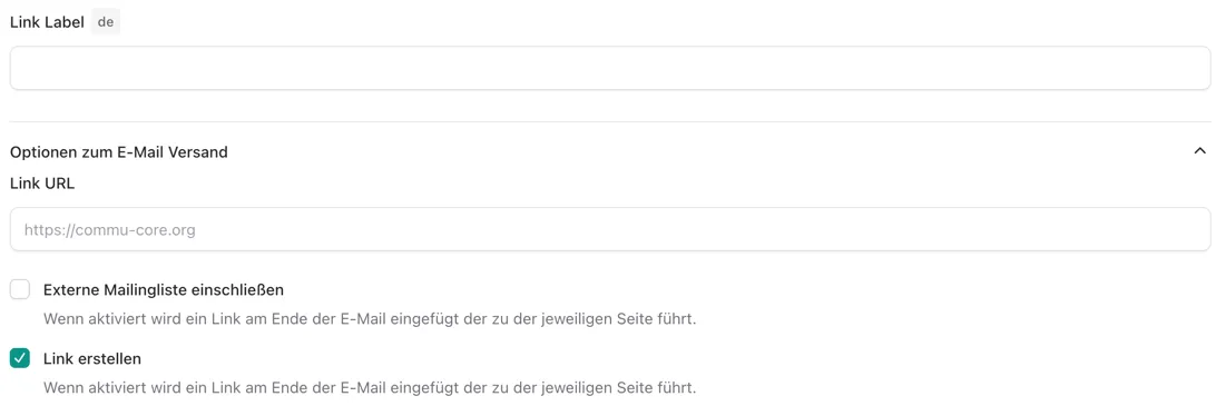 Optionalen Link erstellen